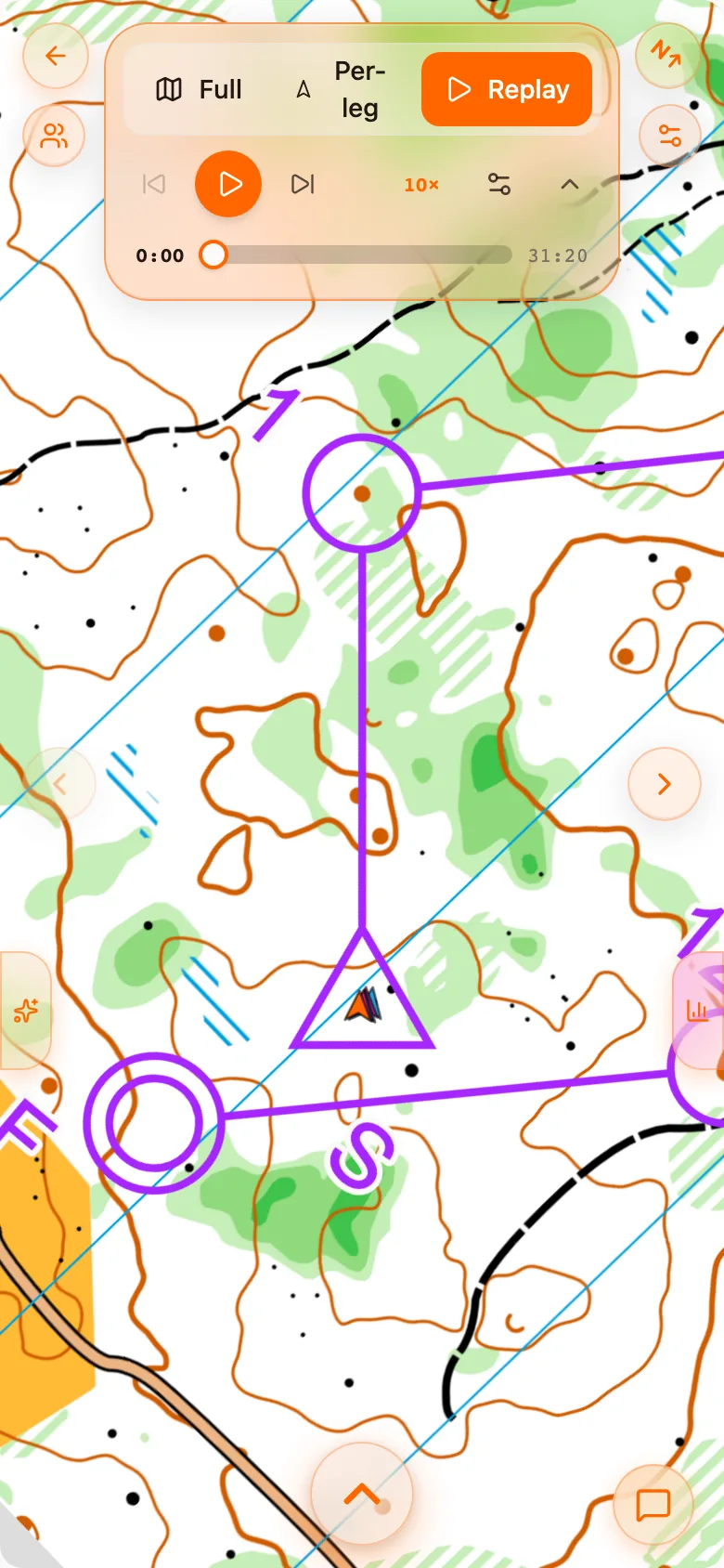 The Replay bar expanded with the mode switcher, the controls, the speed and a timeline